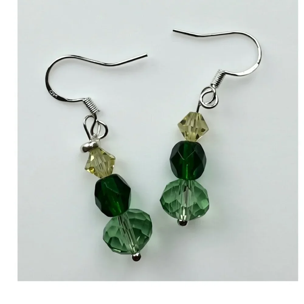 Swarovski Crystal Beaded Dangle Earrings NWT